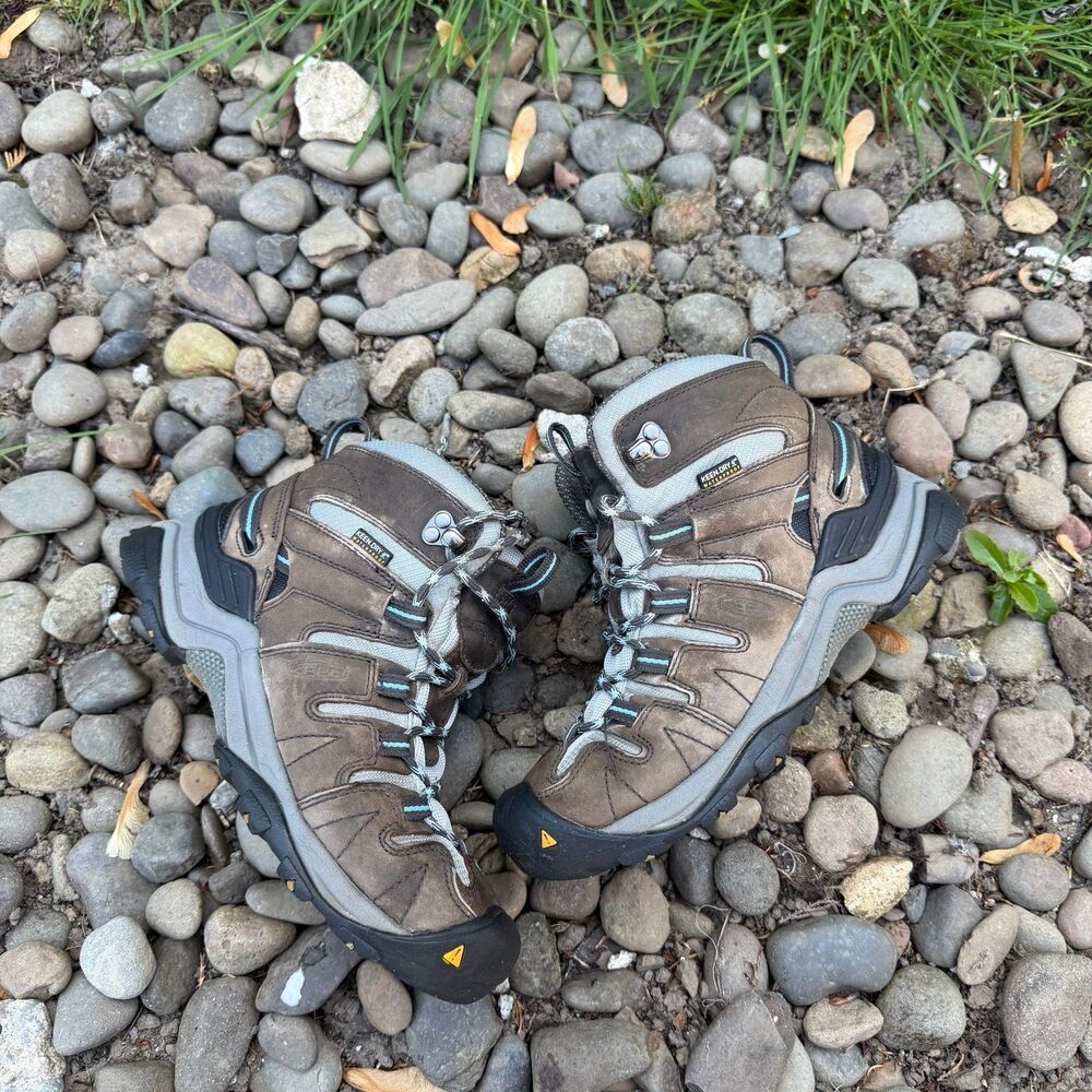 Keen Circadia Mid Waterproof Hiking Grey Aqua Boots 1026843 Size 7 Wide